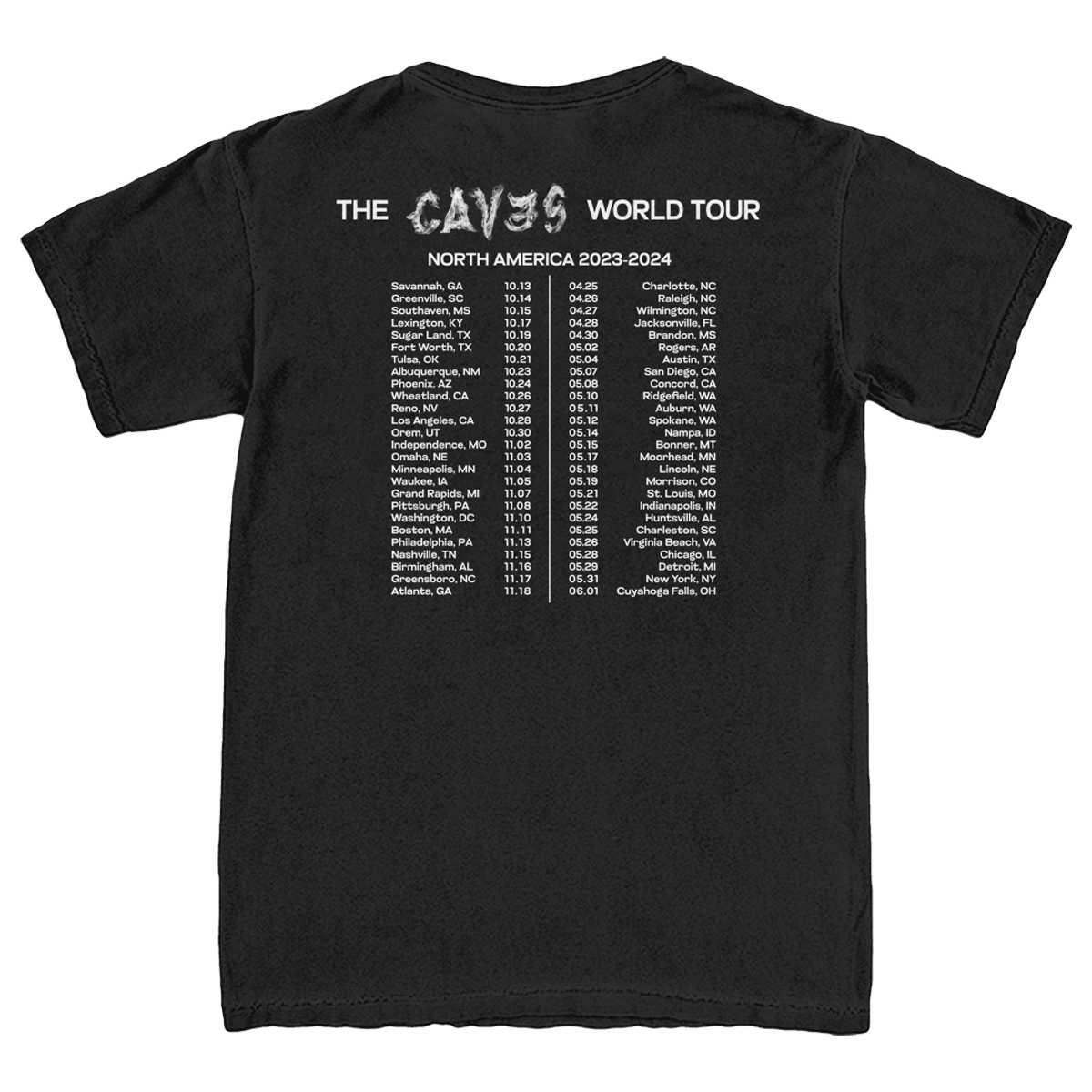 Caves Official World Tour Tee