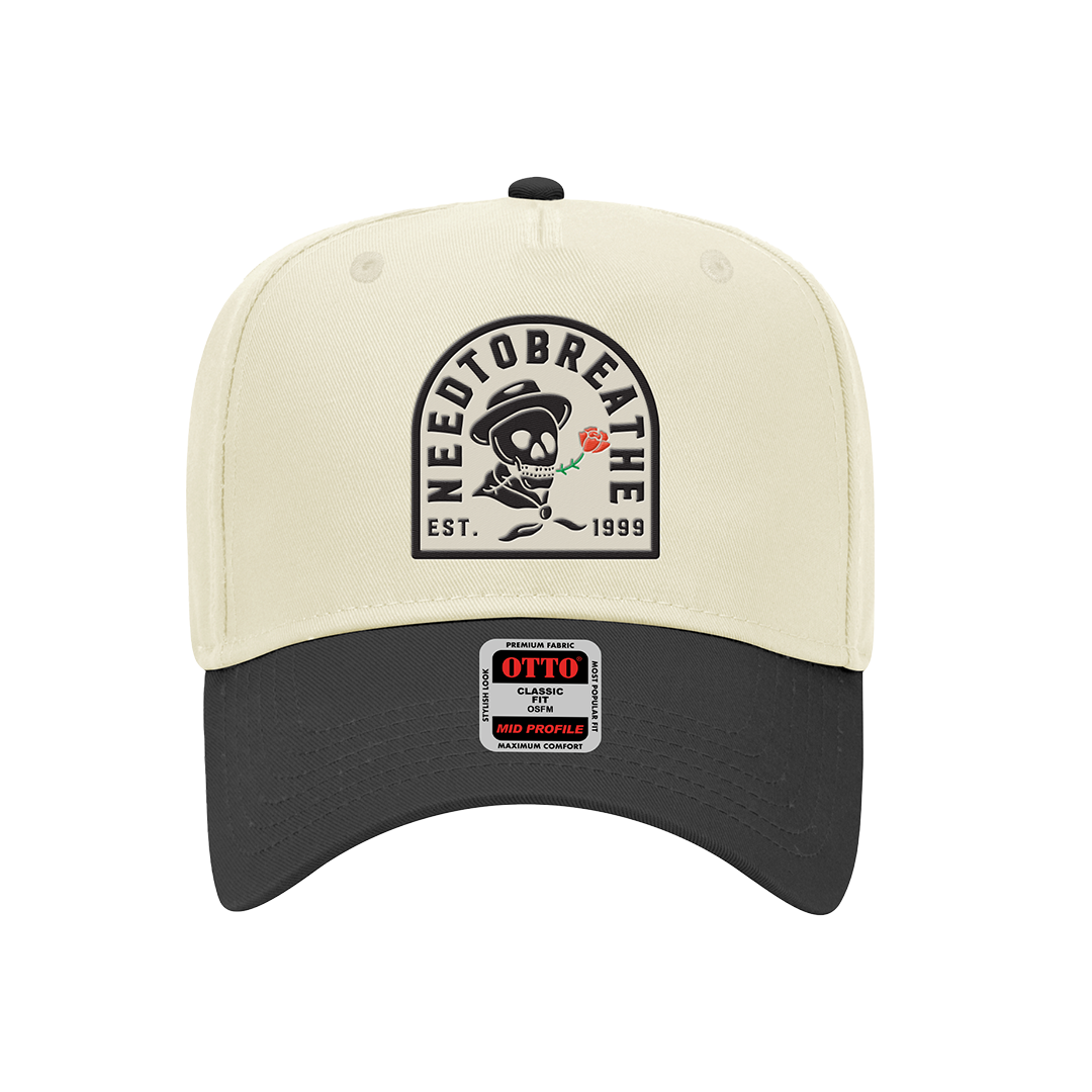 Skull Rose Patch Hat