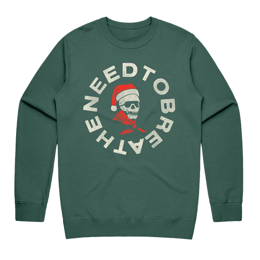 Santa Skull Crewneck - Green